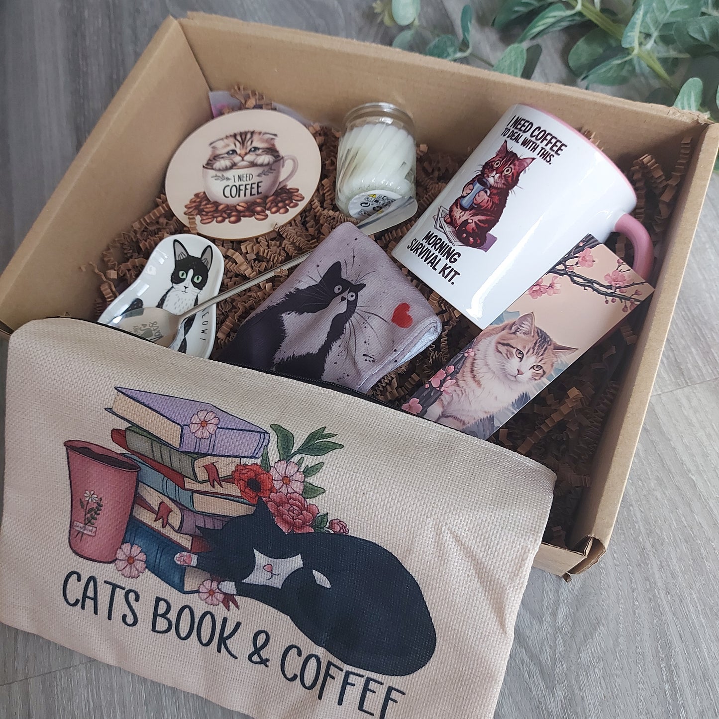 Cat & Coffee Lover Gift Box | Cosy Cat-Themed Coffee Set – Perfect Gift for Cat & Coffee Lovers
