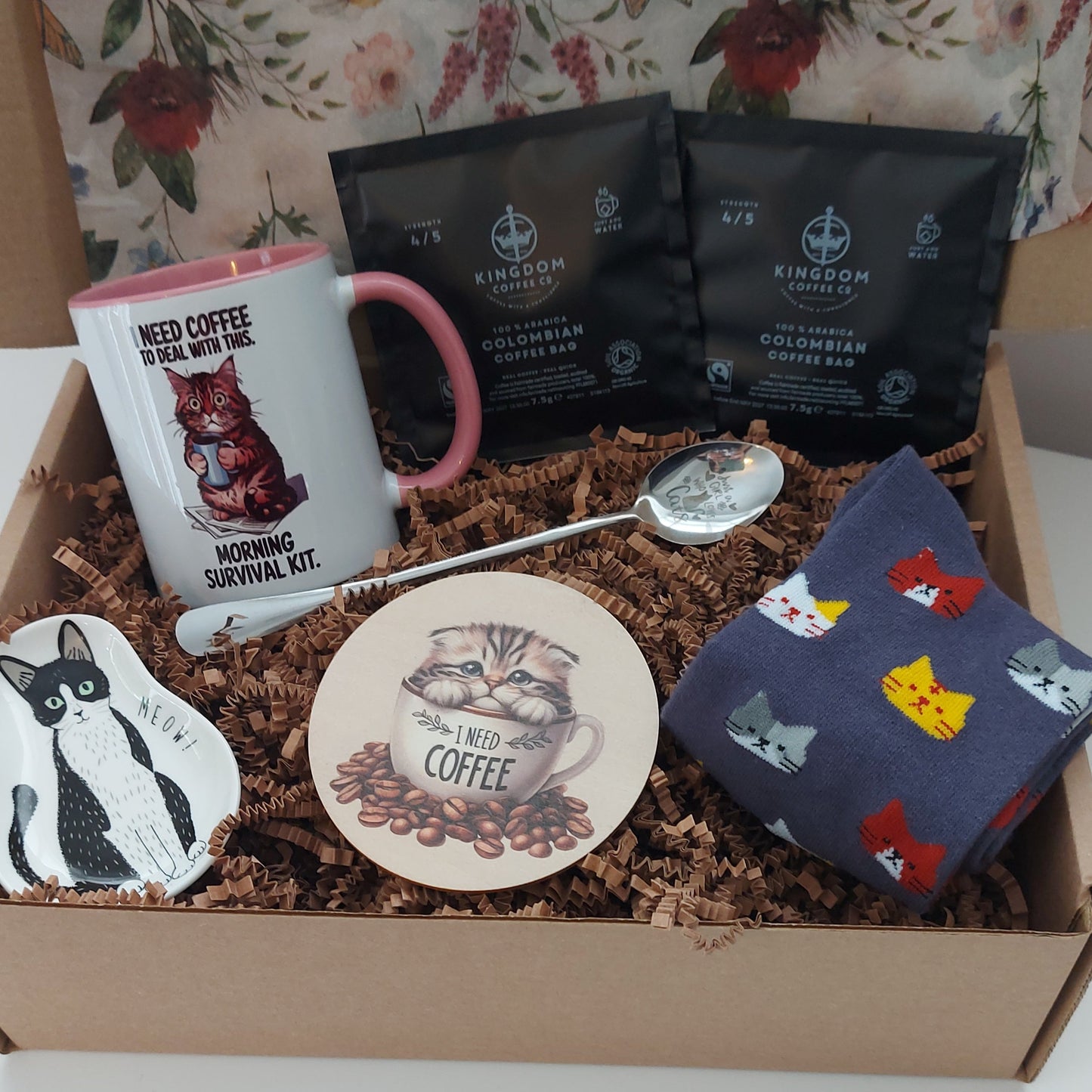 Cat & Coffee Lover Gift Box | Cosy Cat-Themed Coffee Set – Perfect Gift for Cat & Coffee Lovers