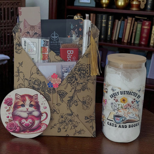Cat Lover Stationery & Tumbler Gift Set
